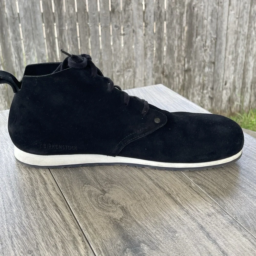 Birkenstock‎ Boots Men EU 46 / US 13 Black Dundee Suede Leather Chukka Lace Up